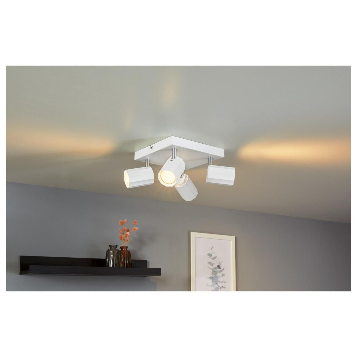 LIVARNO home ceiling track light / ceiling spotlight, with 4 tilting and swiveling spots (ceiling spotlight, white)