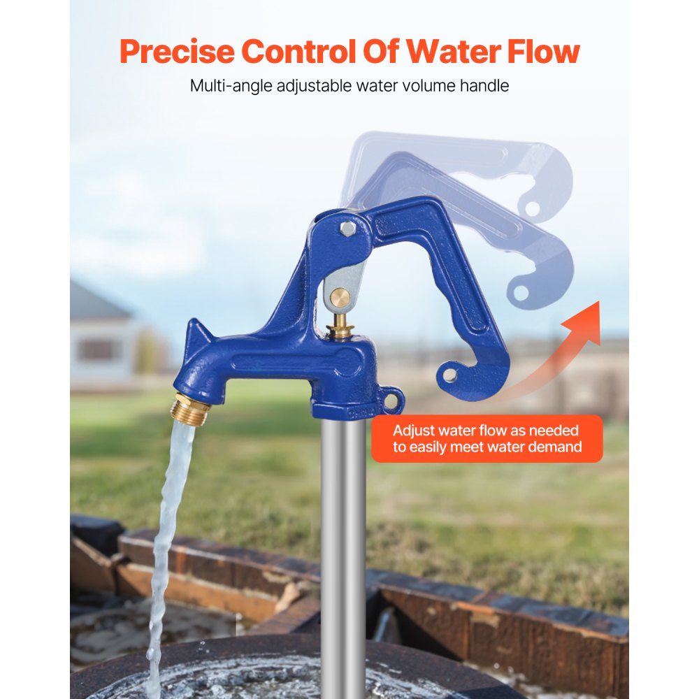Outdoor Faucet Frost Proof Garden Hydrant Complete Head Assembly with G 1" Pipe Thread and G 3/4" Hose Connector for Yard/Garden Irrigation (Pipe Not Included)