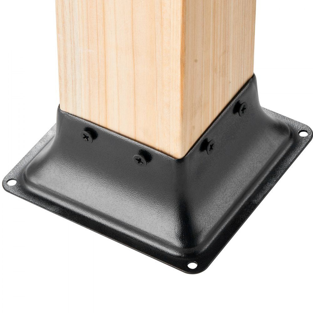 Set of 20 screw-on sleeves 153 x 153 x 62 mm Post base Carbon steel post shoe Post base Ground sleeve Support base Ideal for porch railings, pergolas and columns