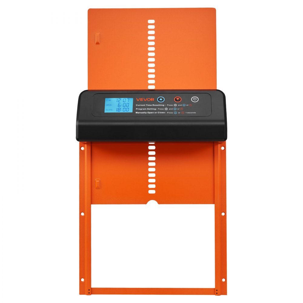 Automatic Chicken Flap Chicken Coop Door with Timer Manual Setting and Anti-Pinch Chicken Door Chicken Coop Gate Opener with Waterproof Seal Orange 350 x 250 x 73mm