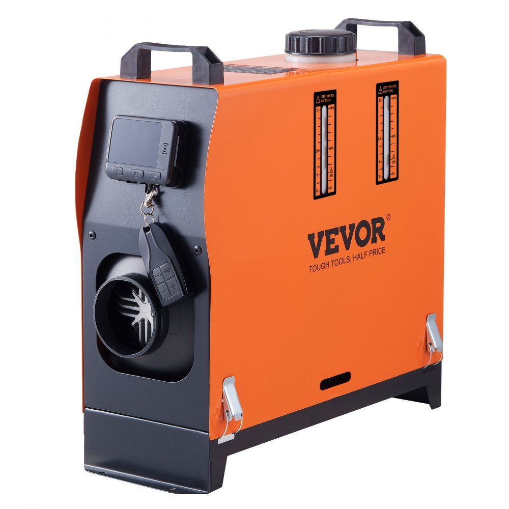Réchauffeur d'air diesel Réchauffeur supplémentaire 12 V 5 kW Réchauffeur d'air Réchauffeur d'air diesel supplémentaire Réchauffeur d'air 0,12-0,52 L/h Réchauffeur diesel avec écran LCD et télécommande Réchauffeur d'air diesel