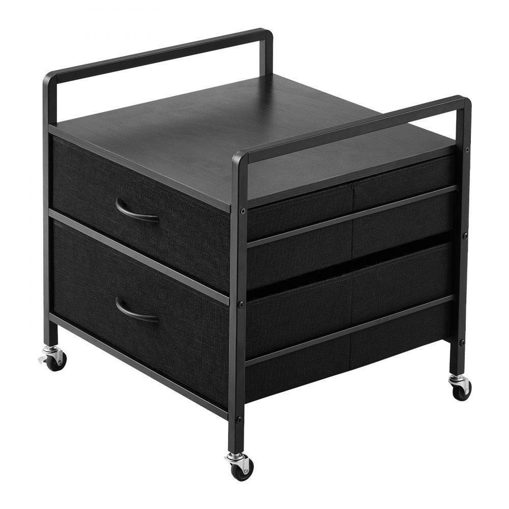 Mini support de Réf. rigérateur sur roulettes, support de réfrigérateur avec capacité de charge de 80 kg, mini table de réfrigérateur avec 2 tiroirs et 4 roulettes, étagère de réfrigérateur mobile pour dortoir, appartement, bureau, noir