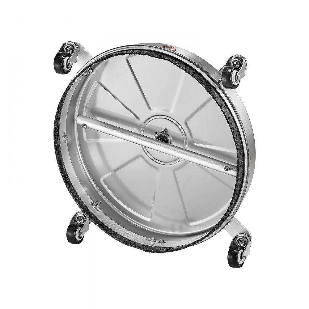 465 mm Hochdruckreiniger-Oberflächenreiniger, Edelstahl-Oberflächenreiniger mit 4 Rädern, max. 4000 PSI, 1/4-Zoll-Schnellanschluss, 2 Sprühdüsen, 2 verlängerte Stangen für Beton, Terrasse, Deck