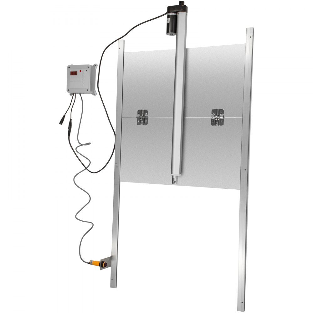 Automatische Hühnerklappe, Aluminiumlegierung/ABS, Hühnertür mit Schieber, 66 W, Hühnertorwächter, 30 x 30 cm, Türöffner mit Lichtsensor, Zeitsteuerung, ideal für den Außen-/Innengebrauch von Hühnerställen