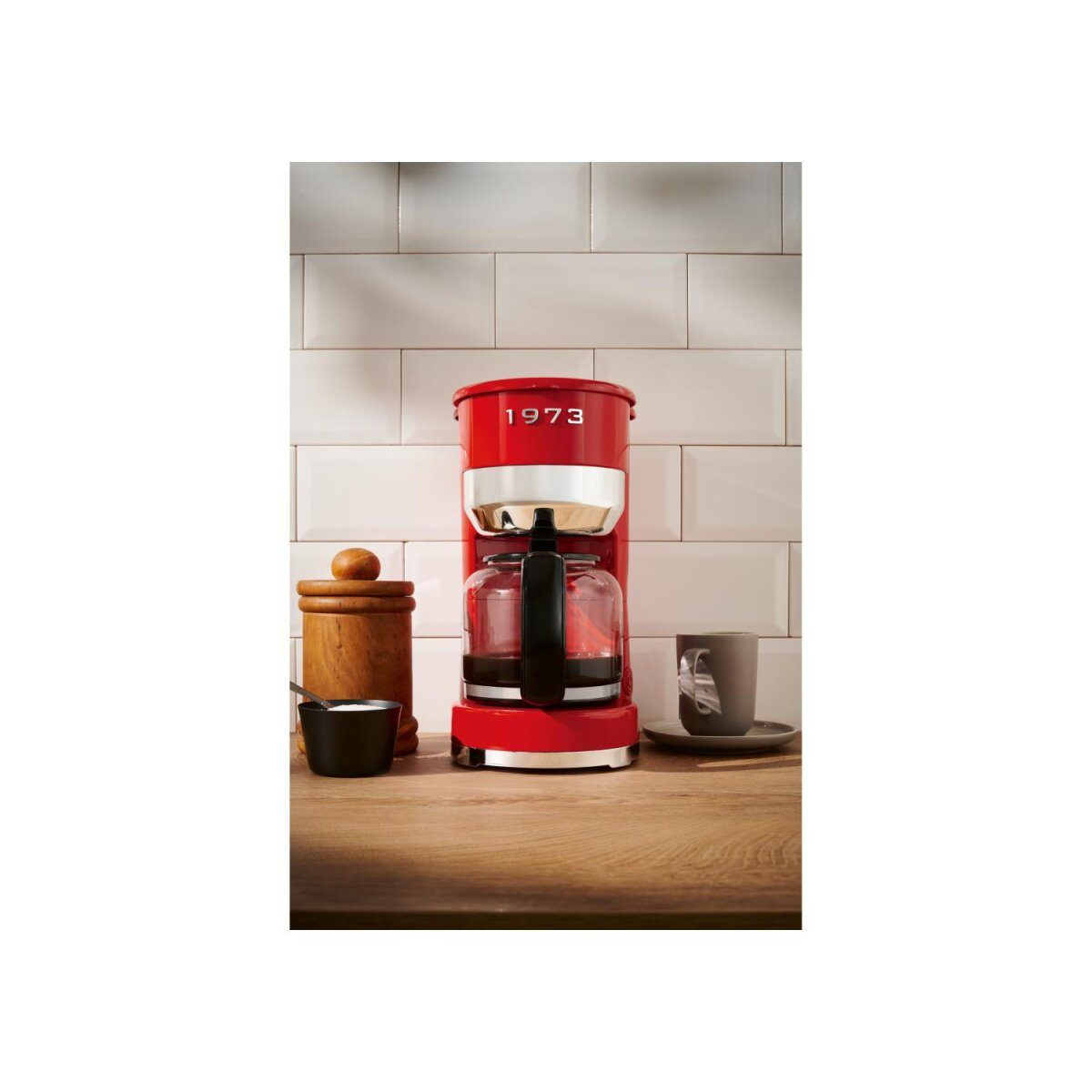 SILVERCREST® Koffiezetapparaat Chroom Retro 1973 Rood SKMR 1000 A1