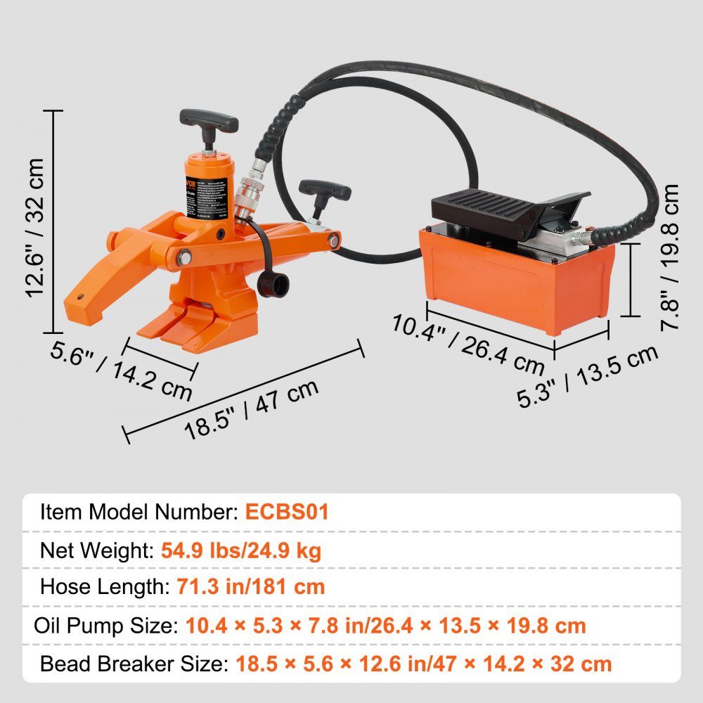 Hydraulische Reifenmontiermaschine Reifenmontiermaschine 470 x 142 x 320 mm, Reifenmontiermaschine inklusive T-Griff Reifenbügeleisen Reifenmontiermaschine Reifenmontiermaschine geeignet für PKW, LKW, SUV usw