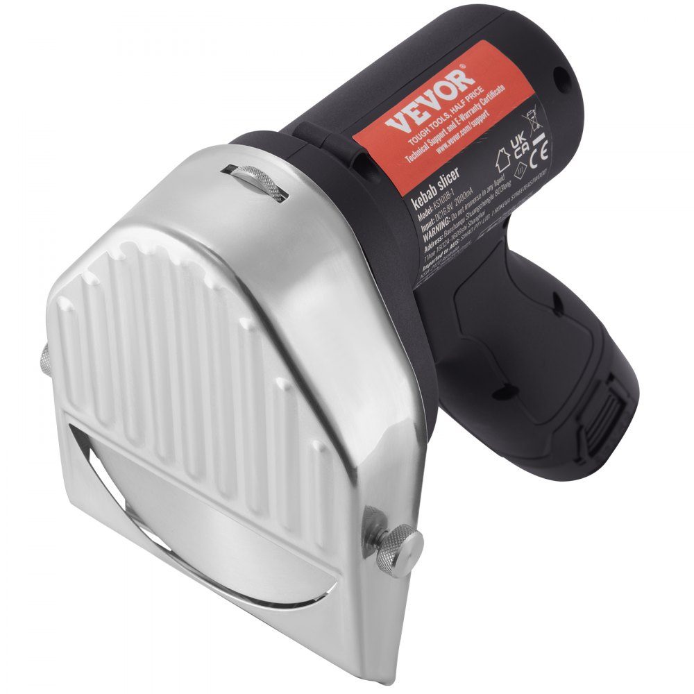 Donner Cutter 80 W Kebab Cutter, couteau électrique sans fil Gyros, couteau turc Shawarma Doner 0-8 mm d'épaisseur réglable, coupe-kebab commercial avec lames de 100 mm noir