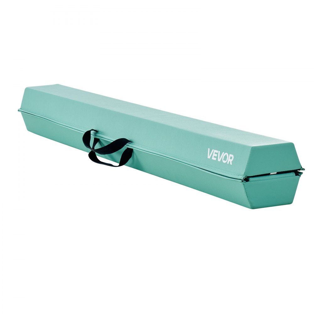 Balance Beam Gymnastics Children's Foldable 2.35 m, 90.7 kg Heavy Duty Gymnastics Beam with Non-Slip Feet, Balance Beam Balancing Beam with Carry Bag for Gym, Mint Green