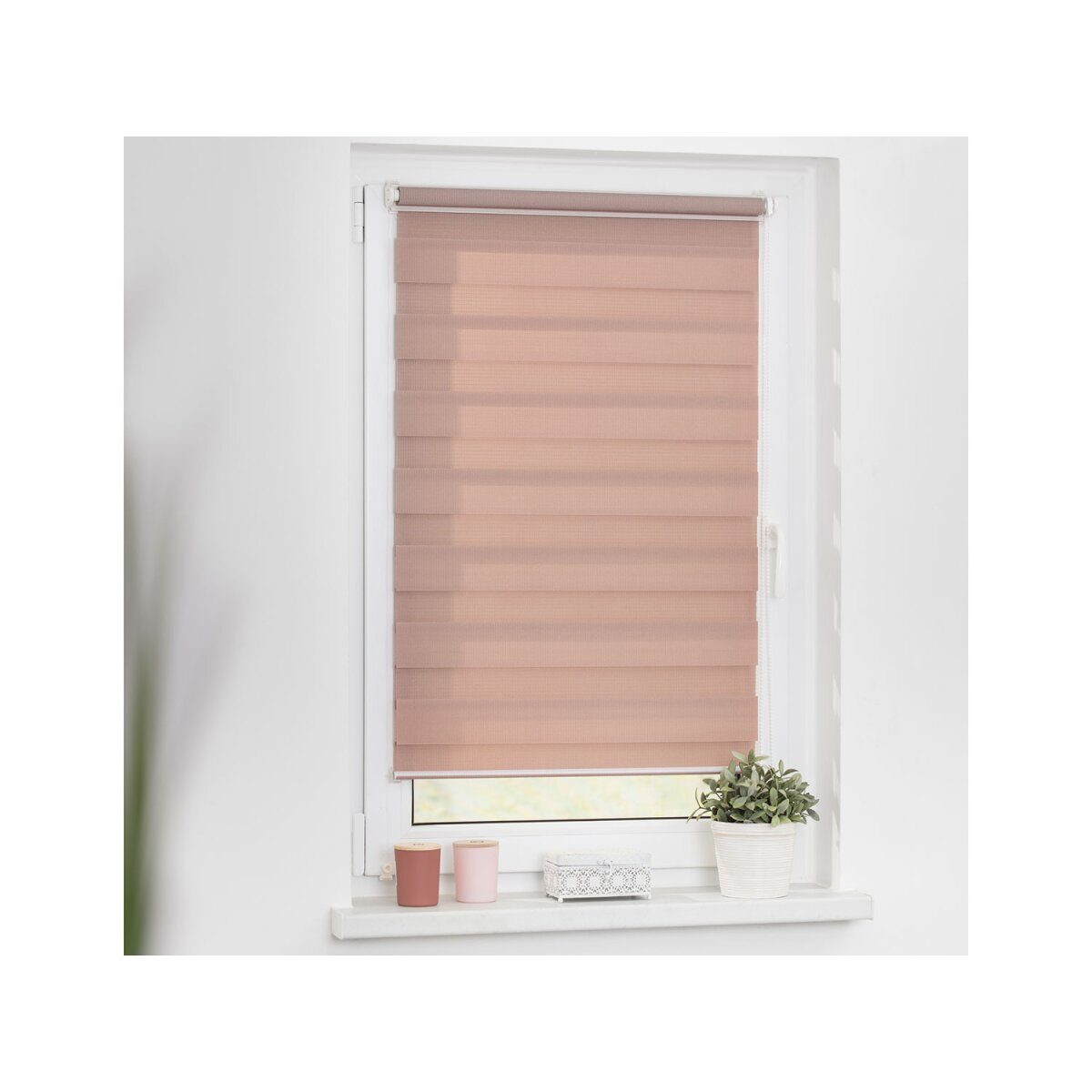 Duo-Rollo Klemmfix, ohne Bohren, gespannt, blickdicht, ab 45 x 150 cm