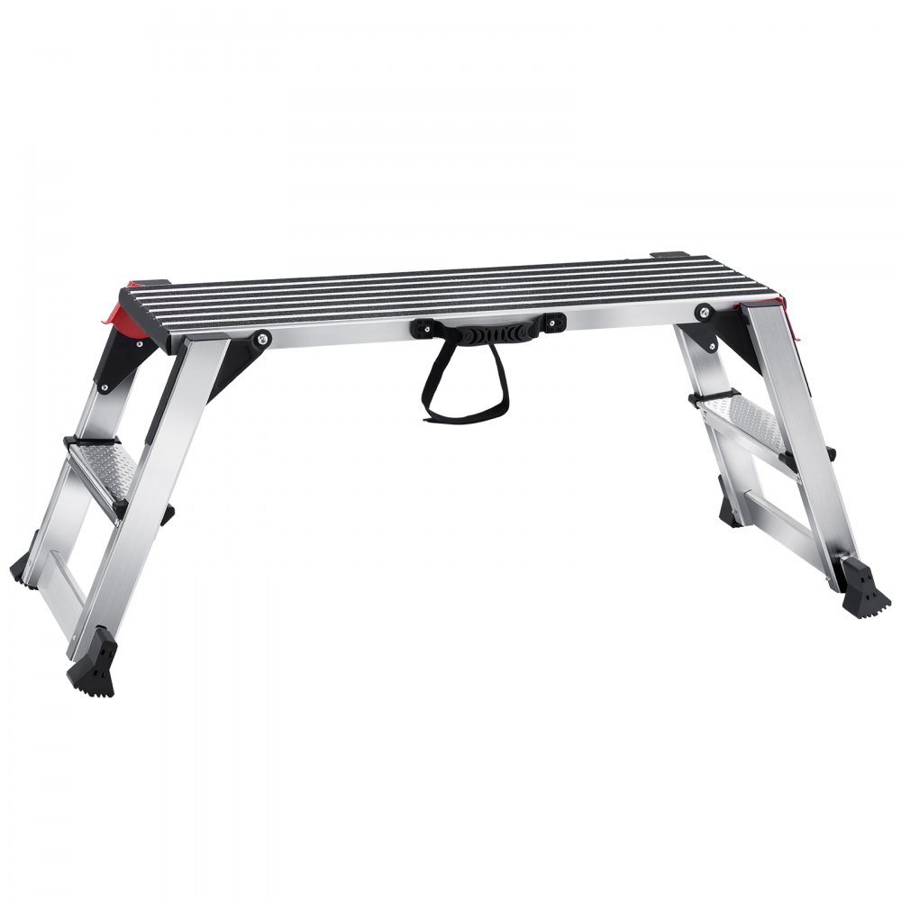 Aluminium-Arbeitsplattform, klappbare Werkbank, 100 x 30 x 48,7 cm, Arbeitsplattform, 200 kg Tragkraft, Stufenbank mit Sicherheitsschlössern, Trittleiter für Heimbüro, Werkstatt und Garage, Silber Aluminium-Arbeitsplattform, klappbare Werkbank, 100 x 30 x 48,7 cm, Arbeitsplattform, 200 kg Tragkraft, Stufenbank mit Sicherheitsschlössern, Trittleiter für Heimbüro, Werkstatt und Garage, Silber