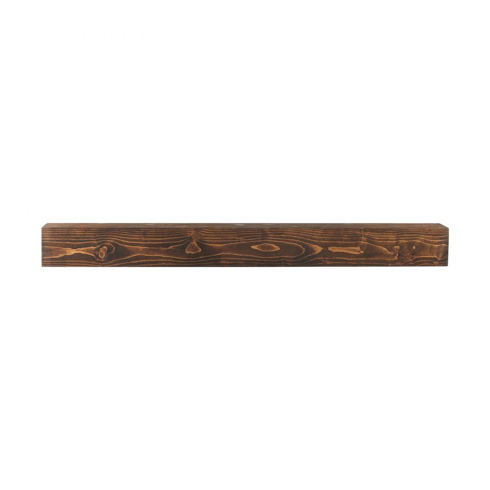 Kaminsims, 213,4 x 20,3 x 15,2 cm, Tragkraft: 22,7 kg, Naturholz, Kaminsims über dem Kamin, schwebendes Bauernhaus-Wandregal, handgefertigte Kaminsims-Wanddekoration, Naturbraun