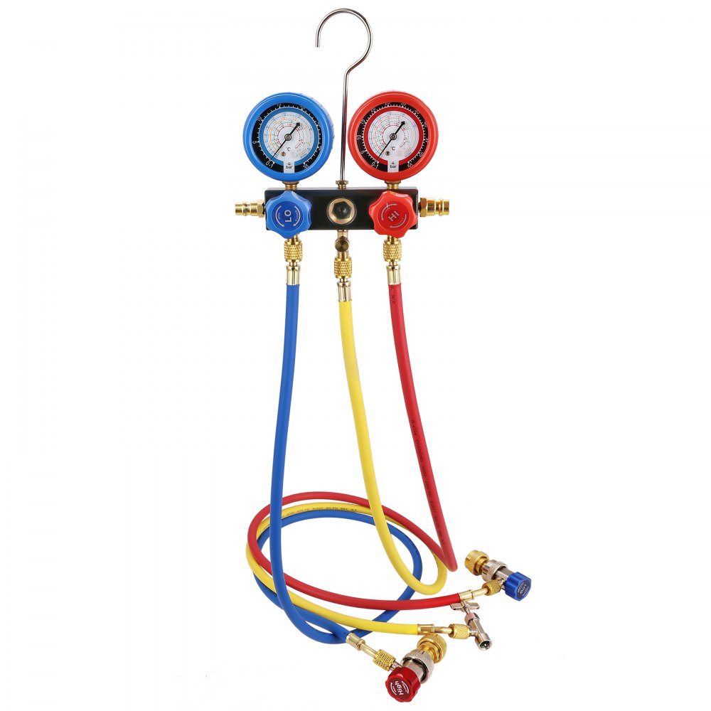 Vakuumpumpe 100L/min Vakuumpumpe A2L explosionsgeschützt 150W 220V/50HZ 1440RPM 55-276bar 250ml Ölkapazität HVAC Vakuumgeräte Verteiler Manometer Set Klimaanlage Fahrzeug Kühlsysteme