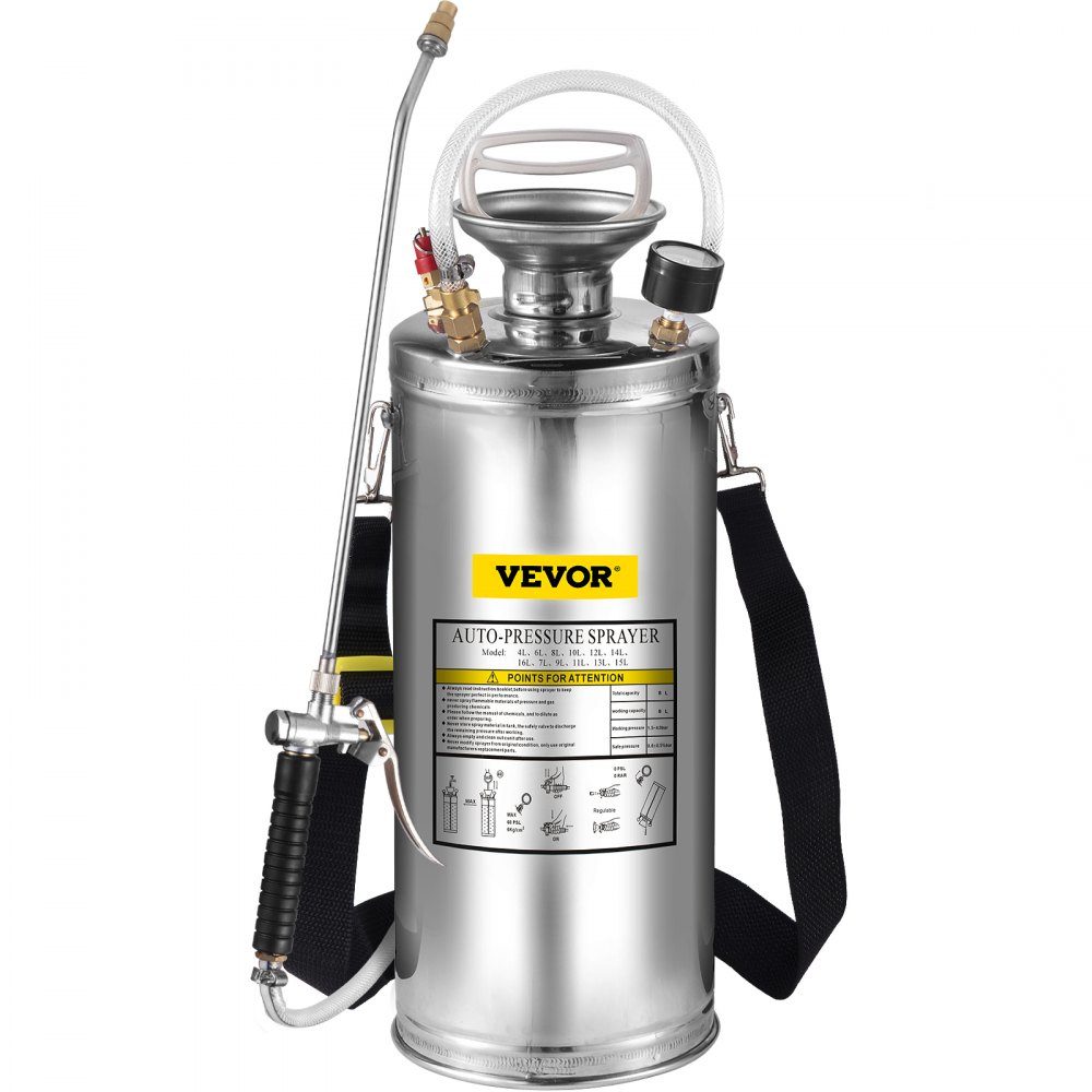 Nébuliseur d'étang de jardin Machine à brouillard ultrasonique 8L Machine à brouillard ultrasonique en acier inoxydable adaptée à la maison, au jardin, aux véhicules touristiques, aux véhicules spéciaux, aux navires, au nettoyage de véhicules, au nettoyag