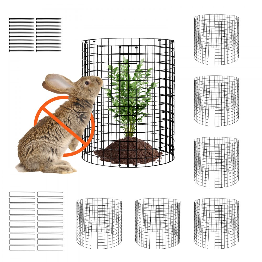 Pack of 6 Plant Protection from Animals, 32cm Diameter x 35cm Height, Chicken Wire Plant Protection, Plant Cages for Outdoor Plants, Flowers and Vegetables, Keeps Rabbits, Chickens and Squirrels Away, 18 Piece Metal Mesh Pack of 6 Plant Protection from Animals, 32cm Diameter x 35cm Height, Chicken Wire Plant Protection, Plant Cages for Outdoor Plants, Flowers and Vegetables, Keeps Rabbits, Chickens and Squirrels Away, 18 Piece Metal Mesh