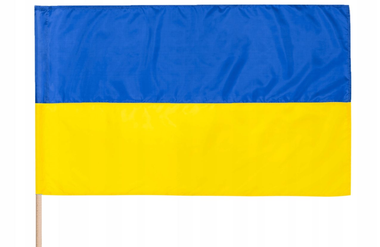 Flaga Ukrainy 112x70 wszyta w tunel na maszt