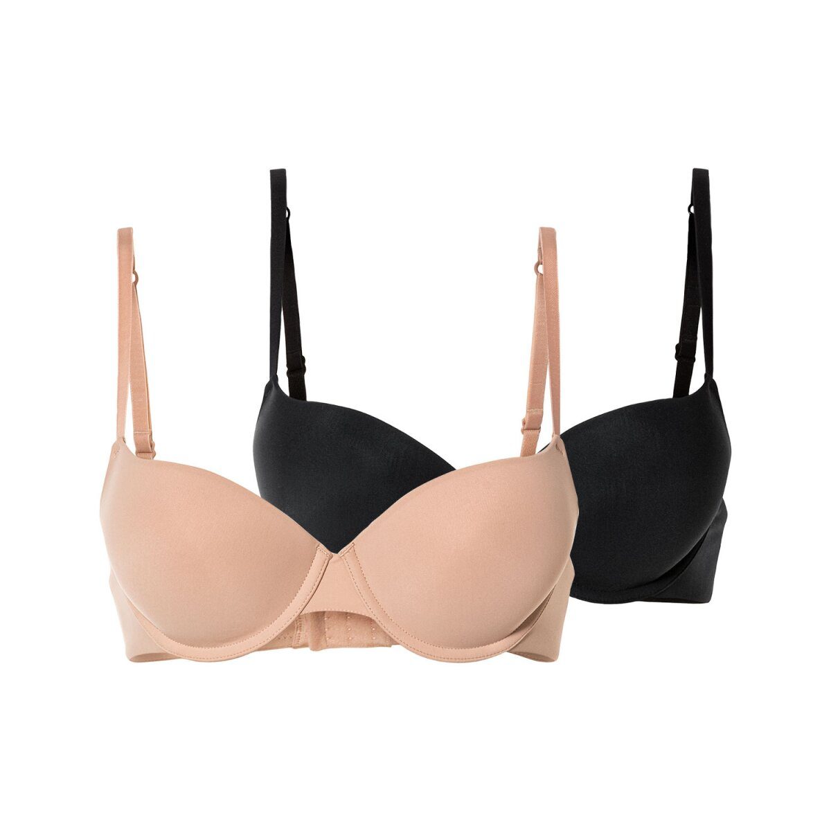 esmara® Damen Push-up-BHs, 2-teilig, mit verstellbaren Trägern