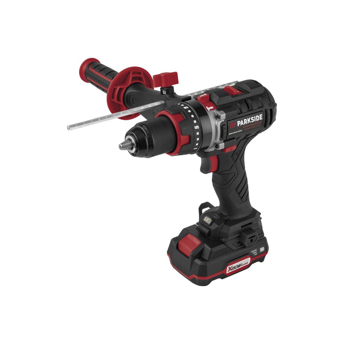 Zestaw akumulatorowego startera wiertarko-wkrętarki udarowej PARKSIDE PERFORMANCE® 20 V „PSBSAP 20-Li C3” z akumulatorem i ładowarką
