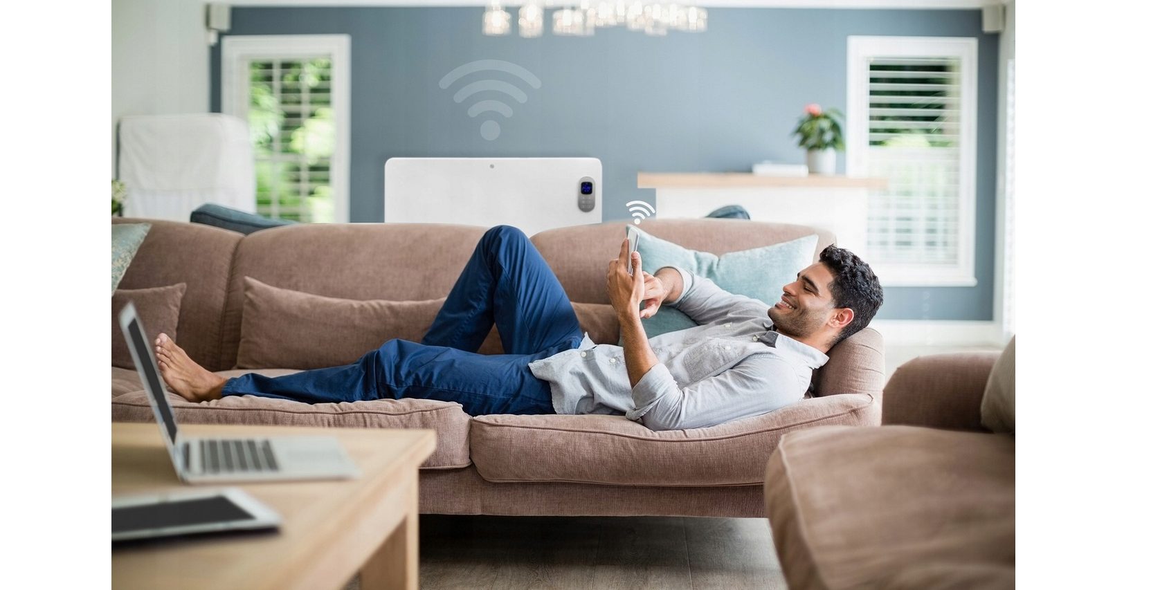 Convecteur électrique SLIM 2000W + contrôle WiFi APP