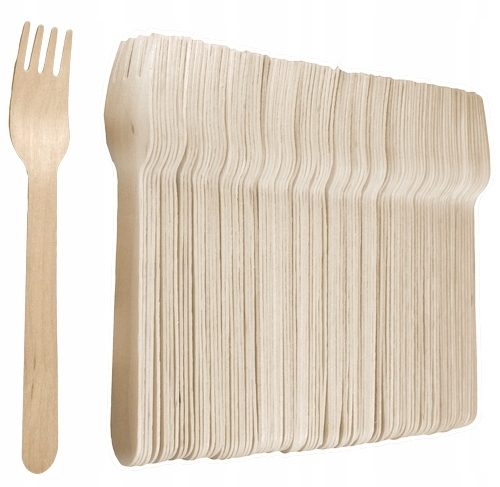 FOURCHETTES JETABLES GASTRO ECO EN BOIS Fourchette 100 PCS. Restaurant Gastro Restauration Snack Bar