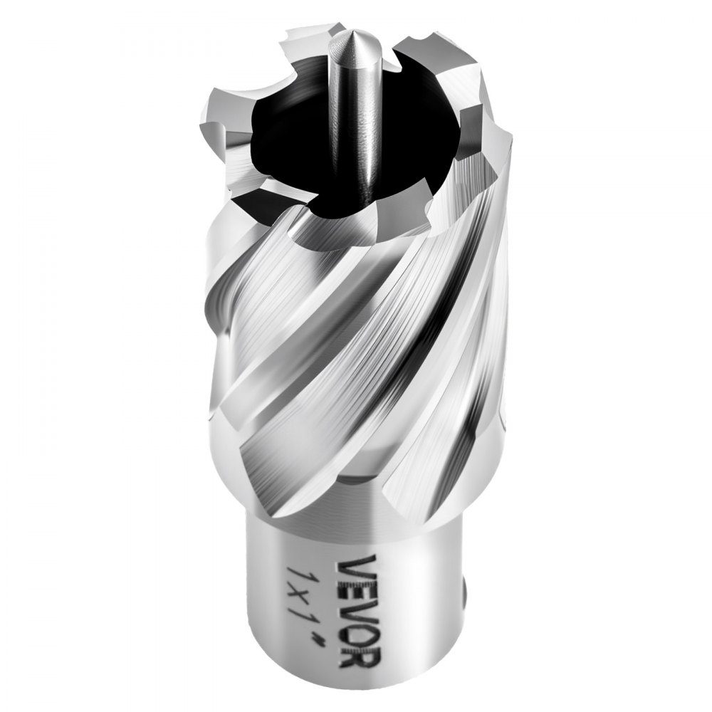 Carottier HSS Arbre Weldon 4 pièces. Foret magnétique diamètre de coupe 25,4 mm, 2 forets avec 2 goupilles de centrage, profondeur de coupe 25,4 mm, 2 coffrets en plastique, pour forets magnétiques, acier, aluminium