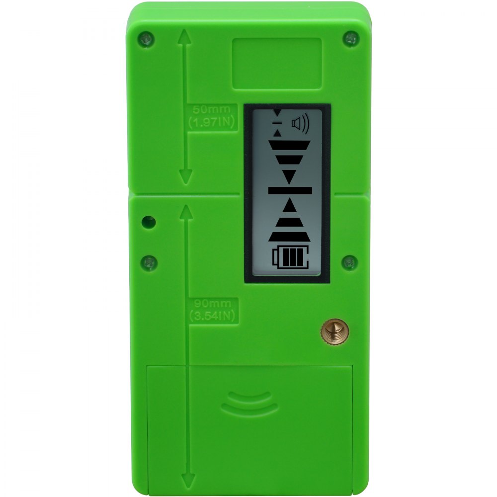 Professioneller Laserempfänger, 60 m Reichweite, Laserdetektor für Puls-Kreuzlinienlaser, ±1,5 mm Nivellierbereich, 1,5-V-Batterien, 20 Stunden Betriebszeit, doppeltes LCD-Display mit Hintergrundbeleuchtung Professioneller Laserempfänger, 60 m Reichweite, Laserdetektor für Puls-Kreuzlinienlaser, ±1,5 mm Nivellierbereich, 1,5-V-Batterien, 20 Stunden Betriebszeit, doppeltes LCD-Display mit Hintergrundbeleuchtung