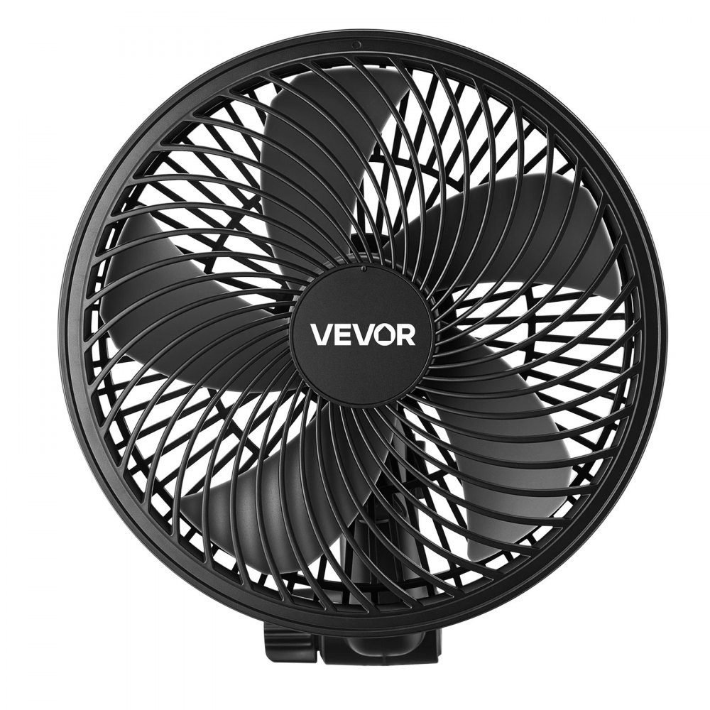 Grow Fan with Clip Oscillation, 10W Clip Fan with Type-C Port, 9 Speed ​​Levels & Circulation Mode, Circulation Fan for Circulation & Cooling in Grow Box, Grow Tent, Black