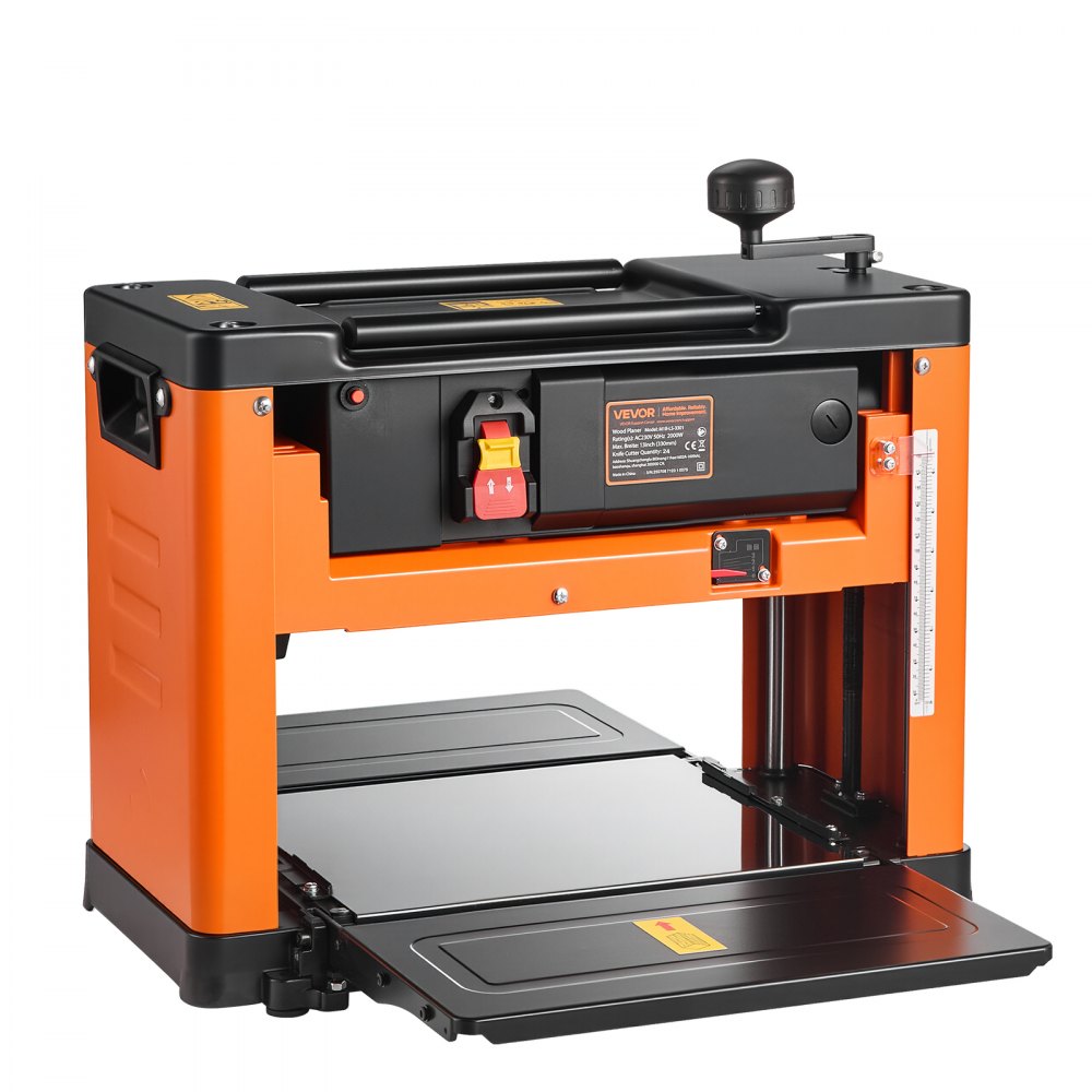 Raboteuse d'épaisseur, raboteuse à bois de table de travail de 330 mm de large, tête de coupe en spirale avec 24 inserts, moteur 2000 W 23 500 tr/min, vitesse unique, pour bois dur et tendre Raboteuse d'épaisseur, raboteuse à bois de table de travail de 330 mm de large, tête de coupe en spirale avec 24 inserts, moteur 2000 W 23 500 tr/min, vitesse unique, pour bois dur et tendre