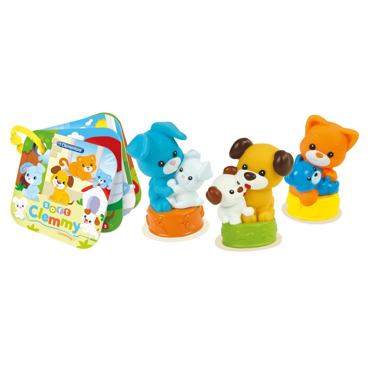 Clementoni® Kinderspielzeug aus Kunststoff Clemmy, Haustiere inkl. Buch