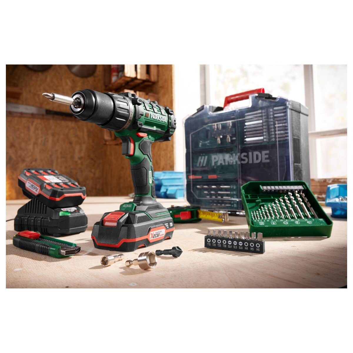 PARKSIDE® 20 V Akku-Bohrschrauber-Set „PABS 20-Li G8“, mit Akku und Ladegerät