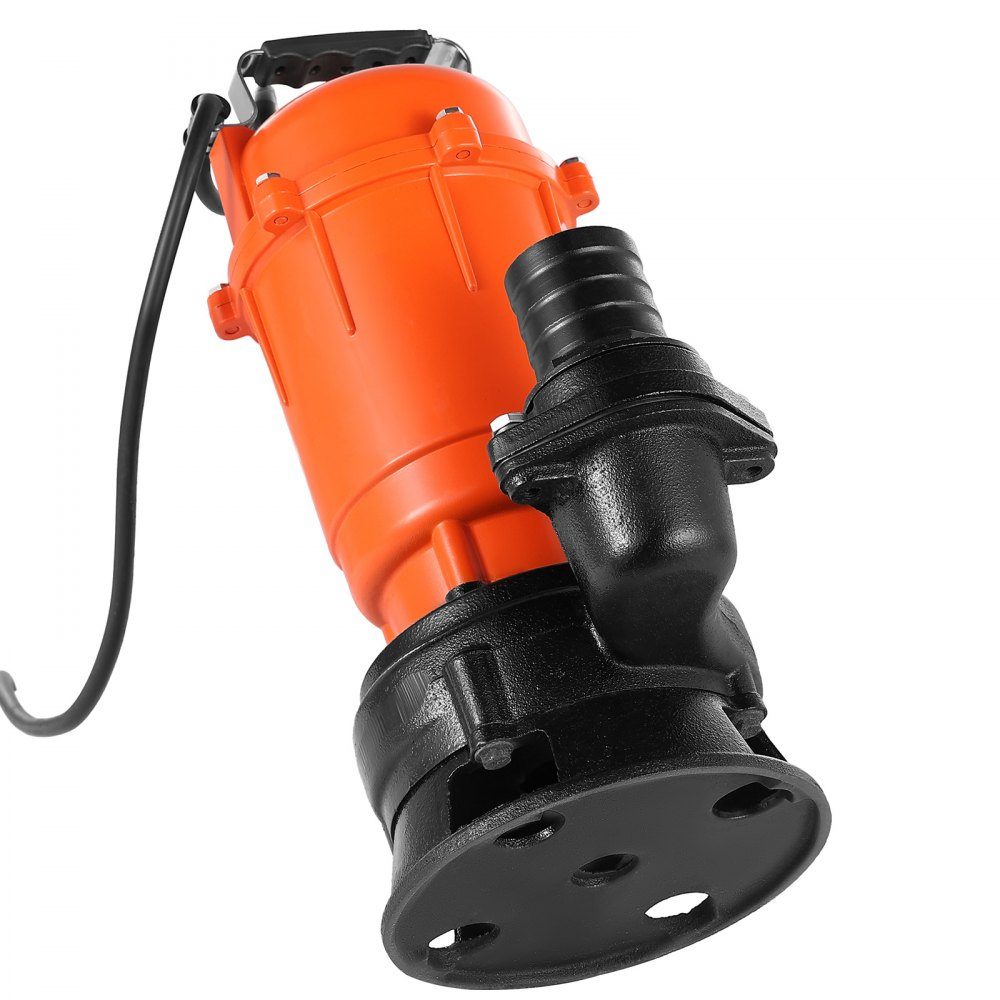 550 W Tauchpumpe, 18000 l/h, Schmutzwasserpumpe aus Gusseisen mit 5,08 cm Auslass, max. 10 m. Förderhöhe, zum Abpumpen von Schmutzwasser, für Pools, Gärten, Teiche, Keller & überschwemmte Gebiete