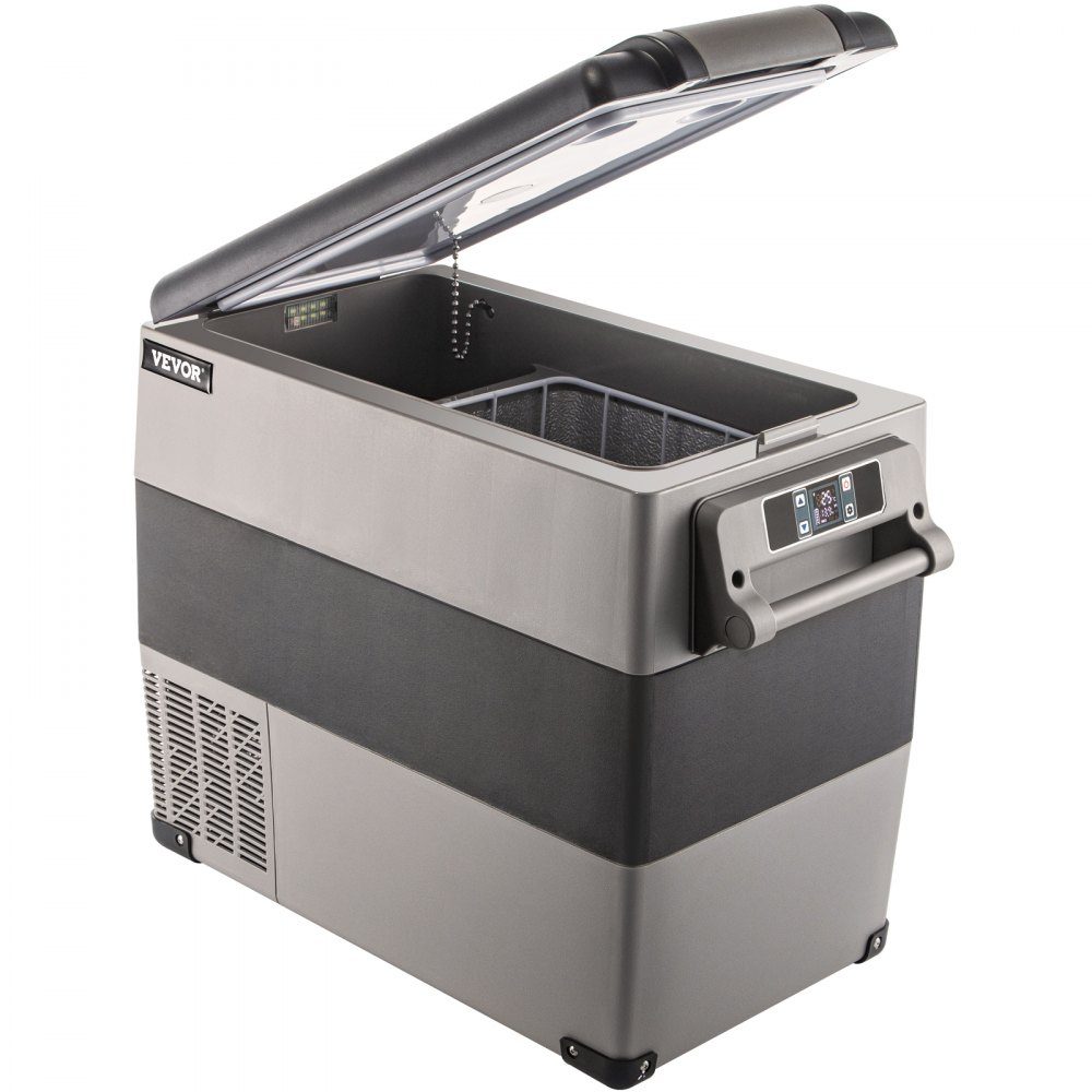 Portable Compressor Cooler Box 55L Car Fridge 220V Mini Fridge Electric Freezer Box Small Freezer for Car Camping Truck Boat