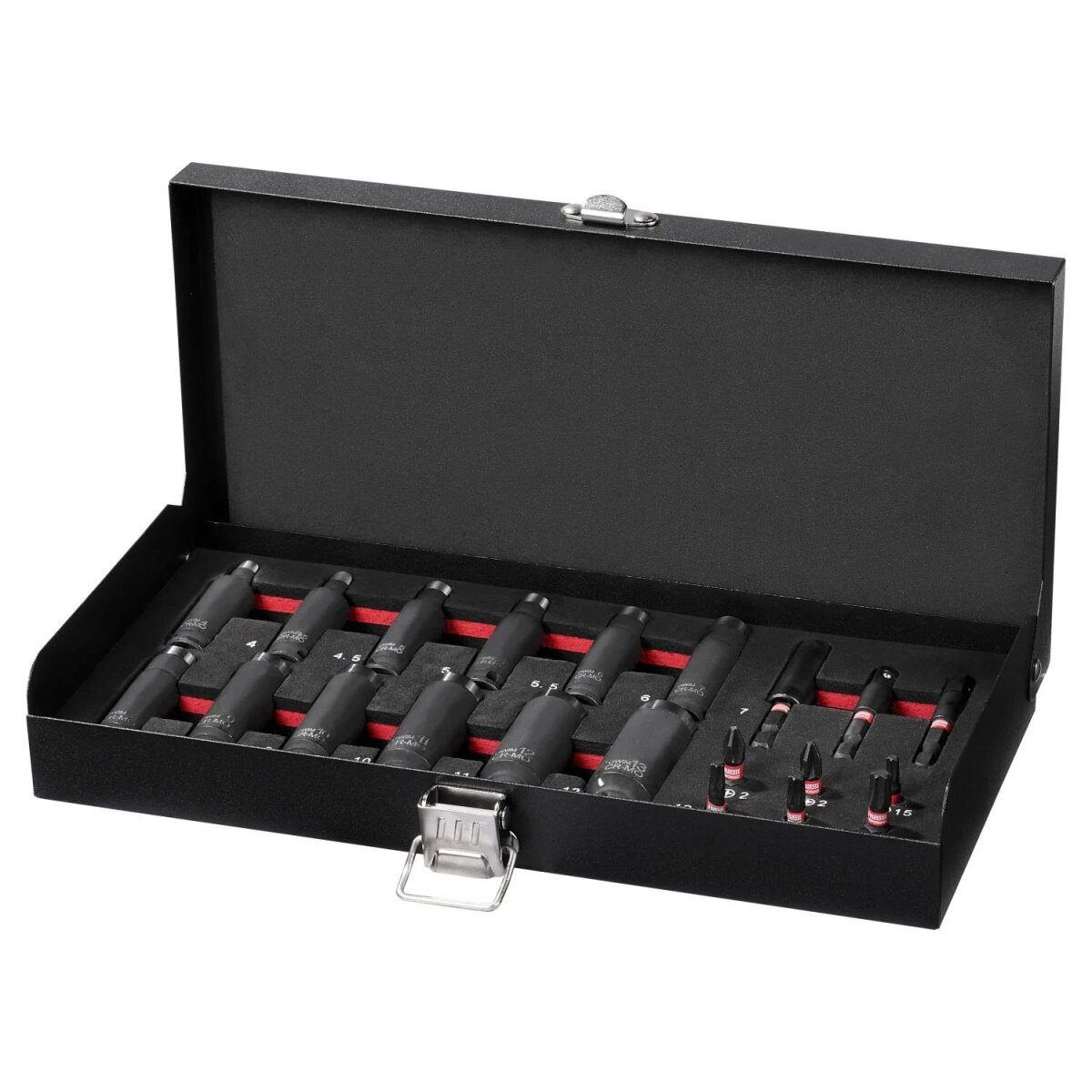 Jeu de douilles à chocs et d'embouts PARKSIDE PERFORMANCE®, 21 pièces