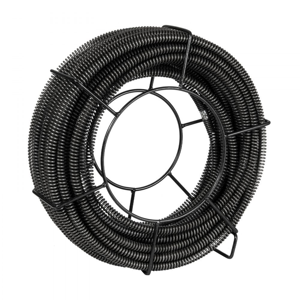 Kabel do czyszczenia rur 30 m x 16 mm Profesjonalny kabel do czyszczenia rur z 7 obcinakami do rur 20–100 mm Kabel kanalizacyjny z pustym rdzeniem do zlewu i odpływu podłogowego Toaleta