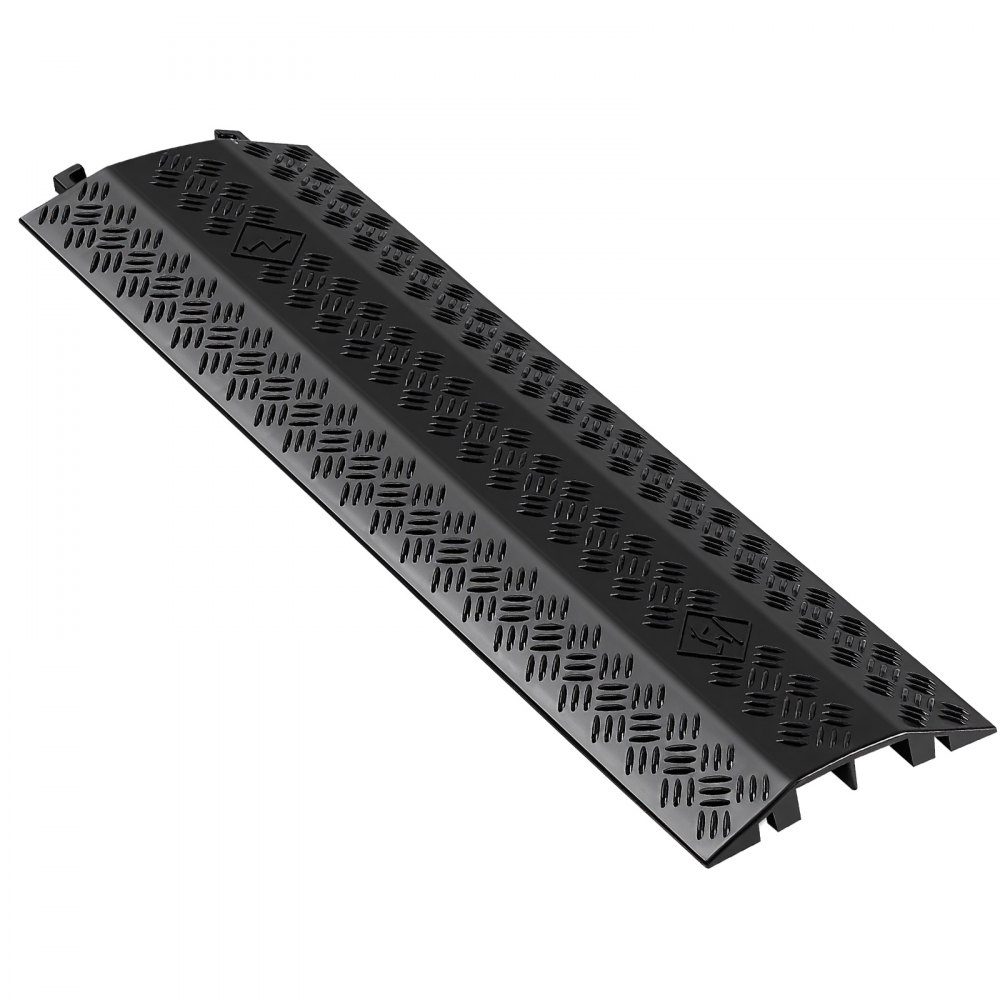 975mm Cable Bridge 7938kg/Axle Capacity Heavy Duty PP Overflow Anti-Trip Floor Covers for High Threshold Areas Home Office Warehouse 1 Piece