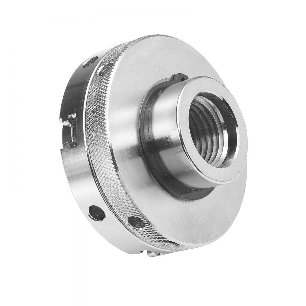 4" klauwplaat, centreerklauwplaat met 4 klauwen met 1" x 8 TPI draad en adapter, vernikkelde bekken van hoogwaardig staal, spreiders en klemmen voor houtbewerking