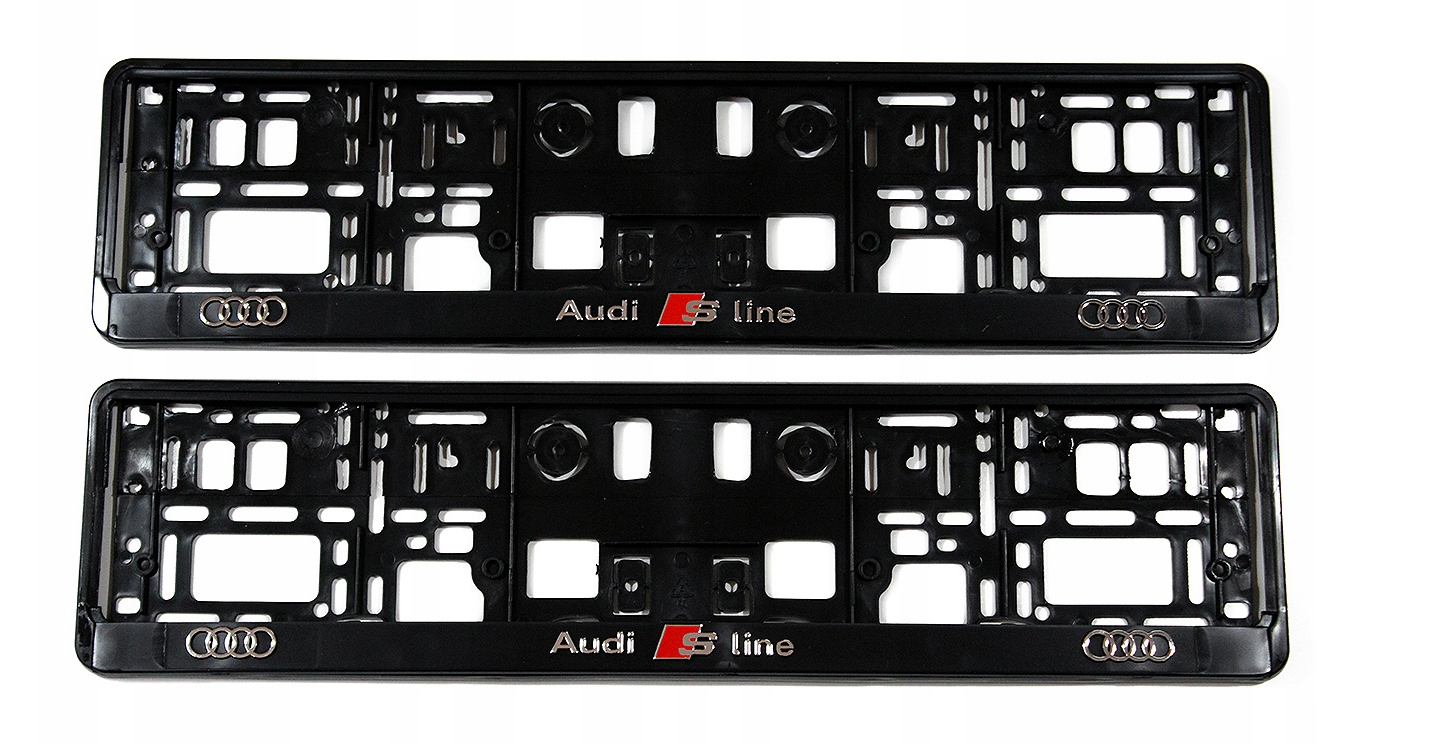 2x CADRE DE PLAQUE D'IMMATRICULATION 3D AUDI SLINE S LINE titulaire du permis
