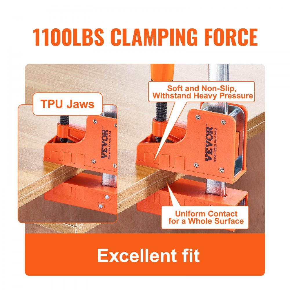 Woodworking Rod Clamps, 2 Pack, 50" Parallel Clamp Set, 1,000 Pound Load Capacity