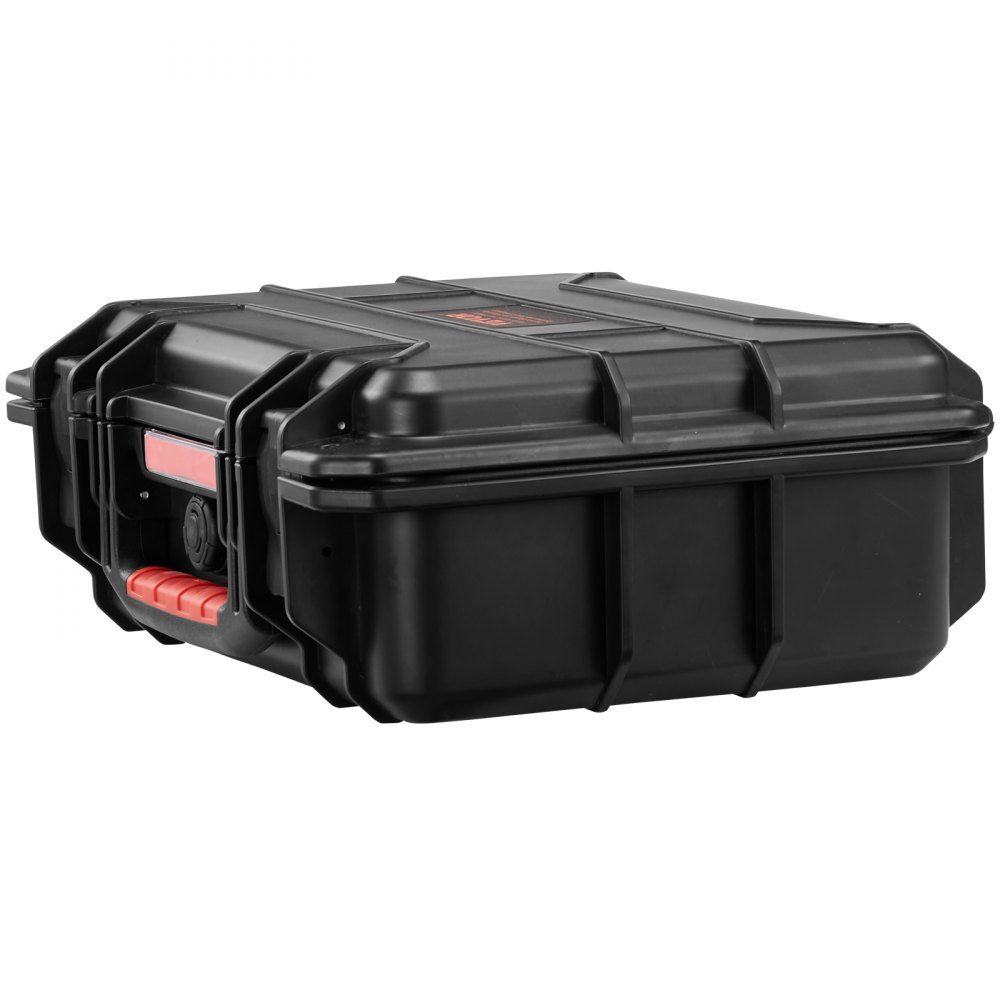 Weatherproof Hard Shell Dry Boxes with Pre-Cut Foam and Retractable Handles for Travel, IP67 Waterproof Case for Cameras, Black (38 x 30 x 14 cm)