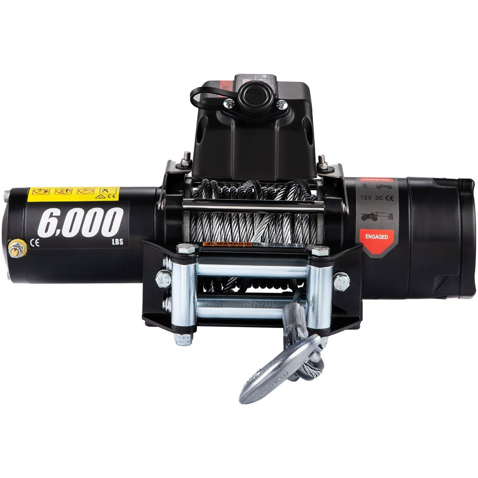 Electric winch 2.7t winch 13m motor winch radio remote control with accessory set