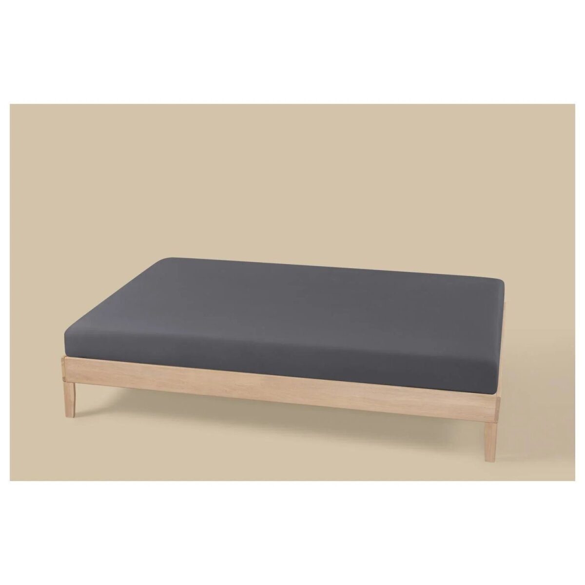 LIVARNO® Jersey-Spannbettlaken-Set, 2 Stück, 140-160 x 200 cm (Dunkelgrau)