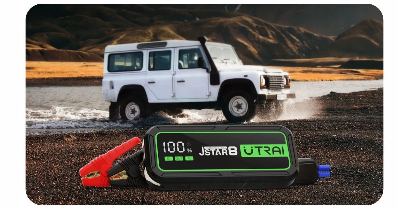 Jumpstarter Utrai Jstar 8 met full power accessoires + QC 3.0 FULL POWER CHARGER VOOR UTRAI POWERBANKS POWERBANK STARTER BOOSTER JUMP KRACHTIGE STARTER 3000A