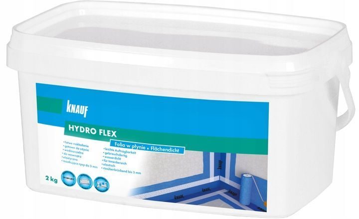 KNAUF badkamerafdichting Hydro Flex vloeistoffilm 2kg met toebehoren afdichtingsset 527716