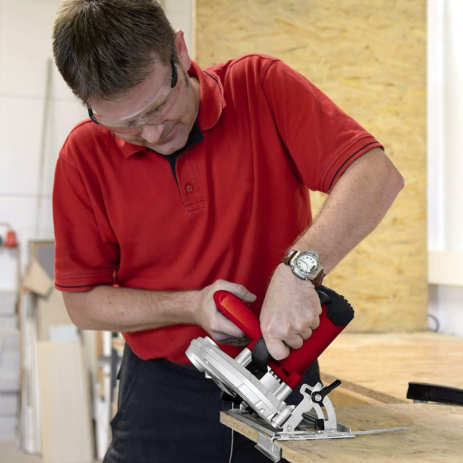 Einhell hand circular saw TC-CS 1200 (1230 W, max. 55 mm, saw blade Ø 160 mm, 24 teeth, rip fence)