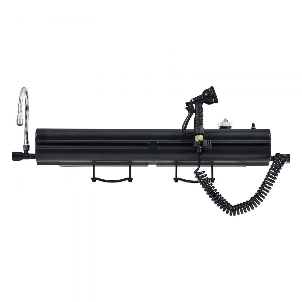 Dakdrager watertank wateropslag voor voertuigen 15L met 2 spatplaten en T-gleuf, aluminium tank met hogedrukaansluiting, voor kofferbak dwarsbalk rolbeugel