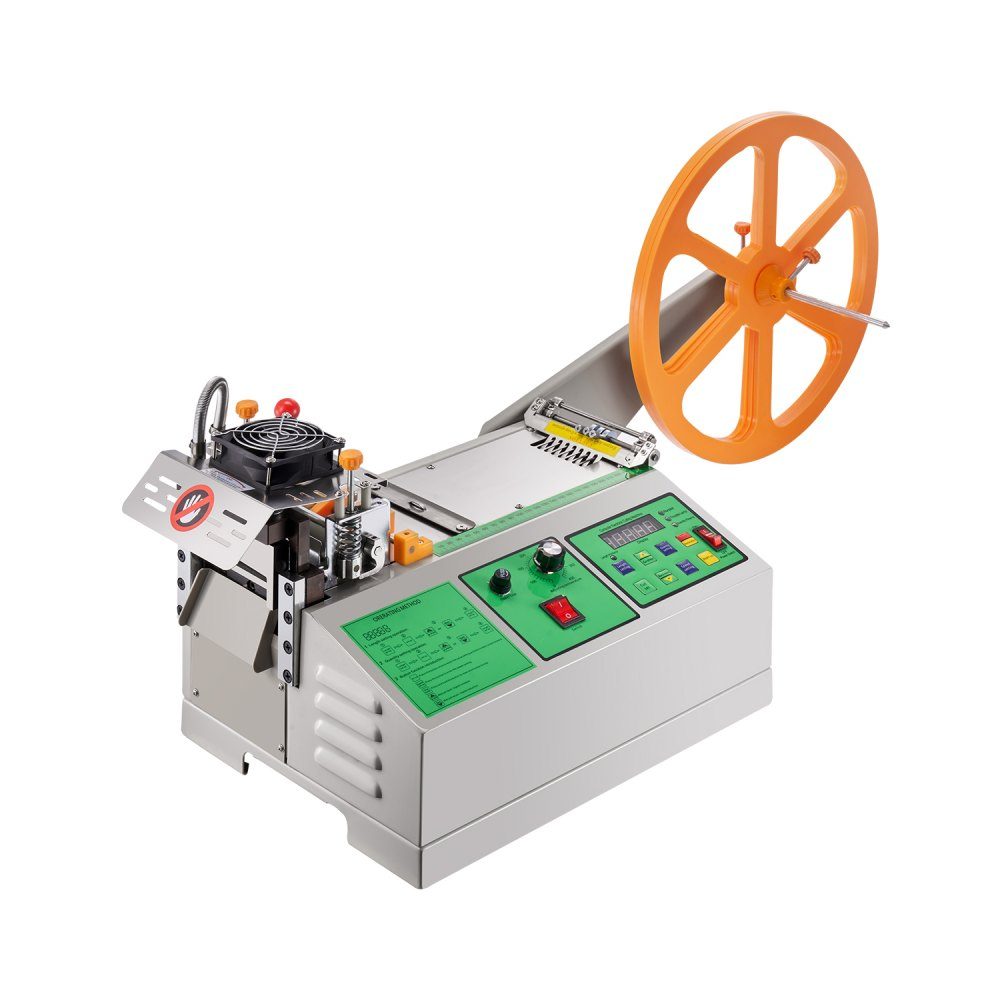 Automatische Gurtschneidemaschine, Heiß- und Kalt-Gurtschneider mit einstellbarer Temperatur und LCD-Display, Reißverschluss-Gurtschneider für Nylongurte, Gummibänder, Schnürsenkel