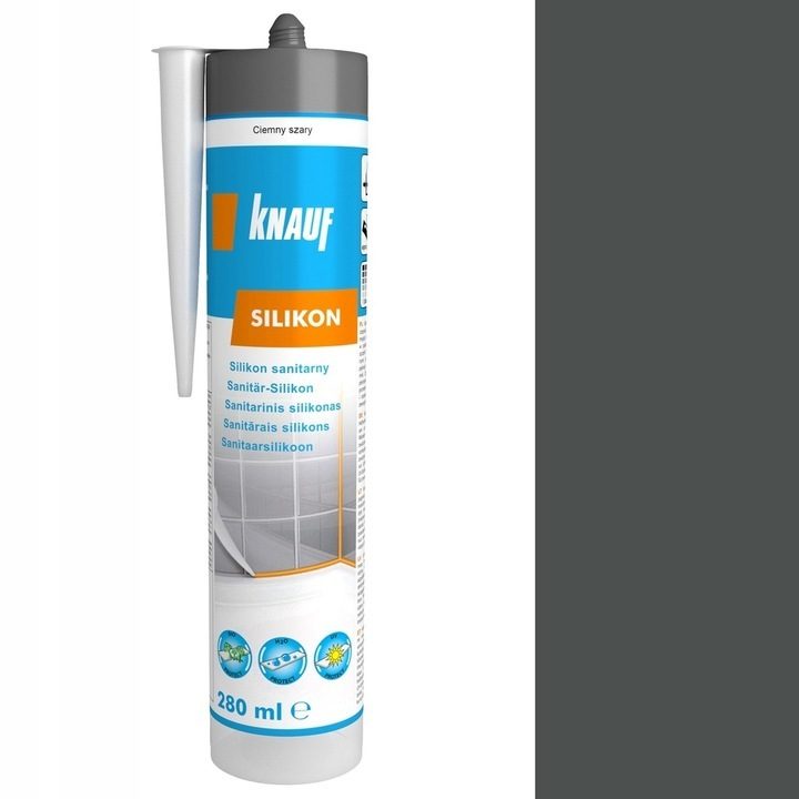 Silikon sanitarny KNAUF ciemnoszary 280ml