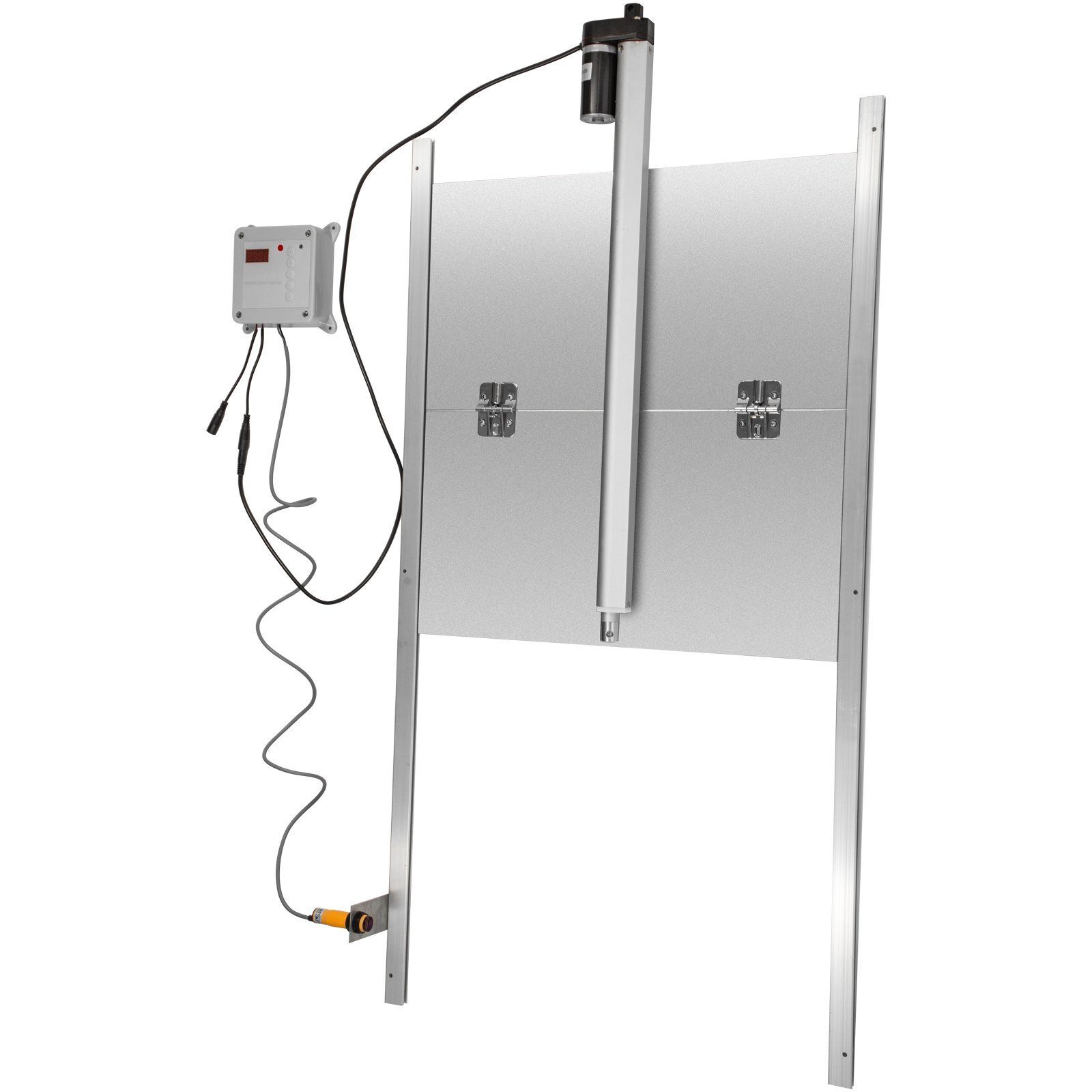 Automatic Chicken Flap Aluminum Alloy ABS Chicken Door with Slider 66W Chicken Gate Guard 30x30cm Door Opener with Light Sensor Timer Ideal for Outdoor/Indoor Chicken Coop