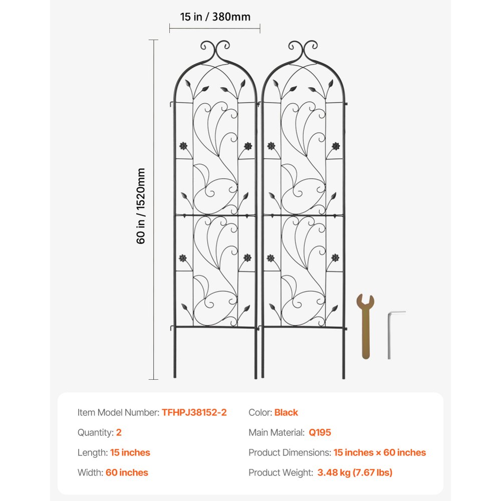 Rankgitter, 38x152 cm, 2er-Set, rostfreies Metallspalier für Gartenblumen, Spalier, Rankhilfe, Pflanzspalier für Rosen, Gurkenstütze, dekoratives Clematisspalier für Innenhöfe und Rasenflächen Rankgitter, 38x152 cm, 2er-Set, rostfreies Metallspalier für Gartenblumen, Spalier, Rankhilfe, Pflanzspalier für Rosen, Gurkenstütze, dekoratives Clematisspalier für Innenhöfe und Rasenflächen