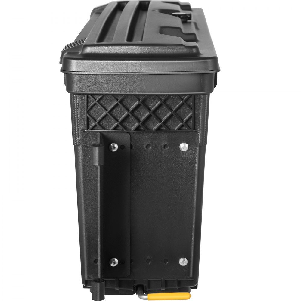 Truck Bed Storage Box Lockable Lid Waterproof ABS Wheel Arch Tool Box 20L with Password Padlock Compatible with Dodge Ram 1500 2019-2021 Driver Side Black