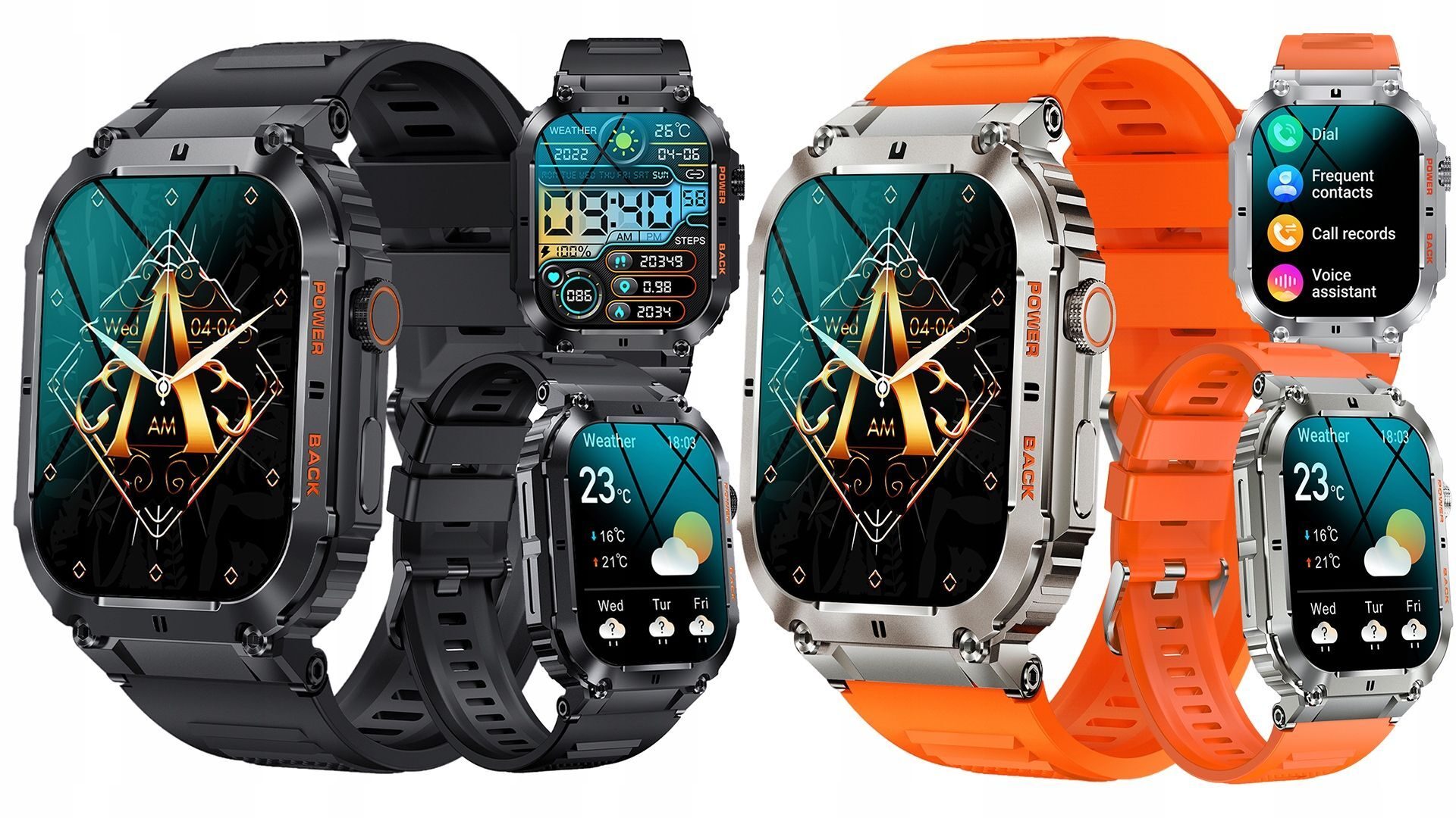 Smartwatch Herrenuhr MULTIFUNKTIONAL Universelle Outdoor-Farbwahl